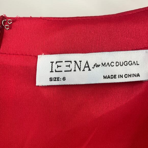 MAC DUGGAL Dress Size 6 Evening Gown Mini Dress NEW Pink Tiered Belted V Neck - Picture 4 of 8